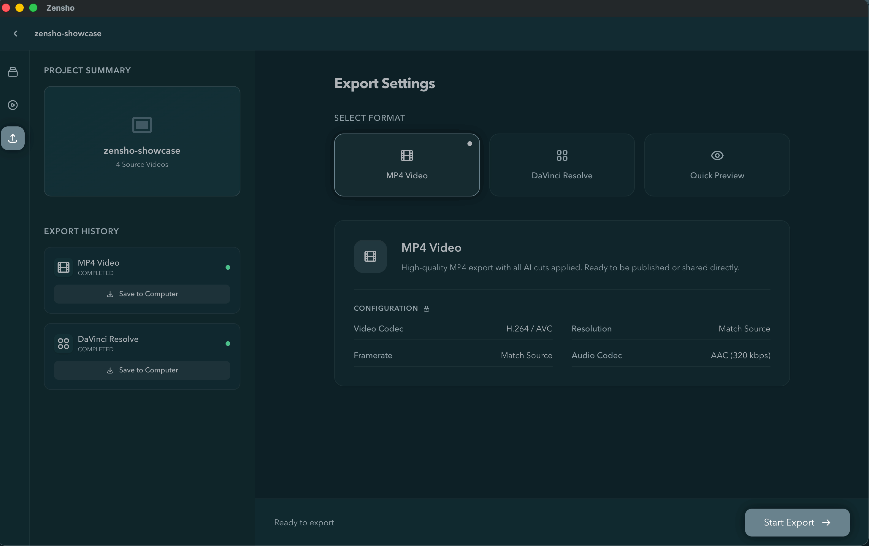 Zensho export pipeline sending an OTIO timeline